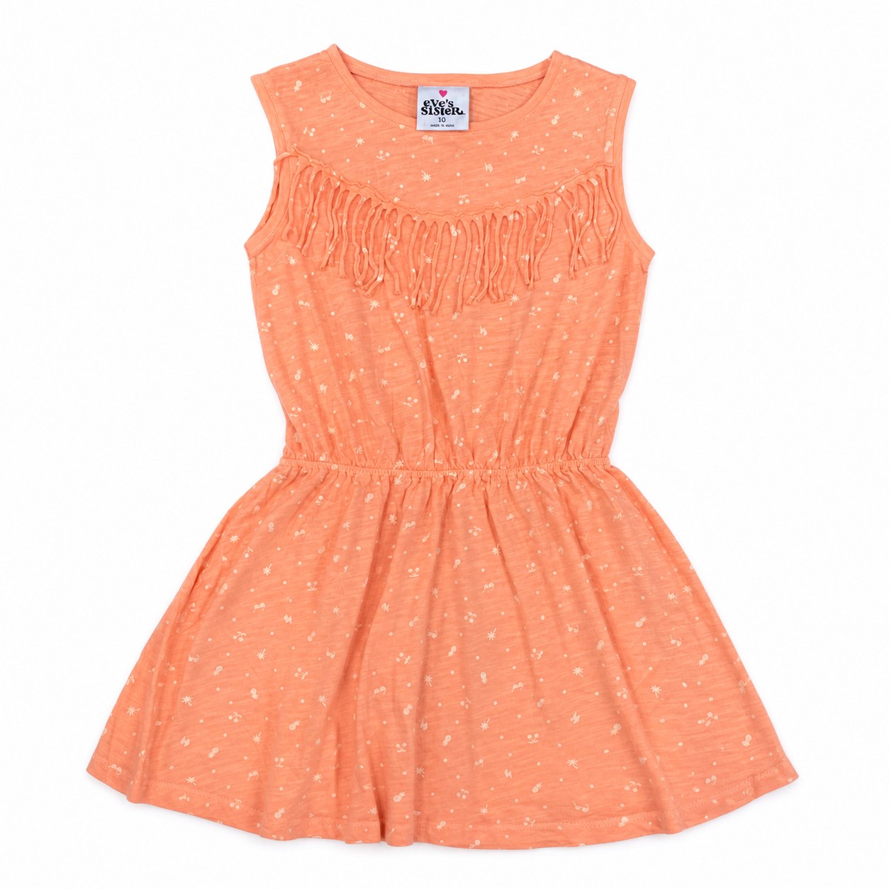 Coral Jersey Dress, style RZN-26-06, front view