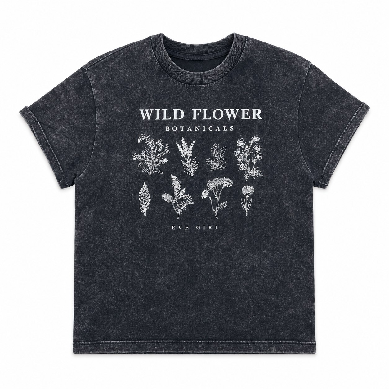 Wild Flower Graphic Tee, style RZN-26-09, front view