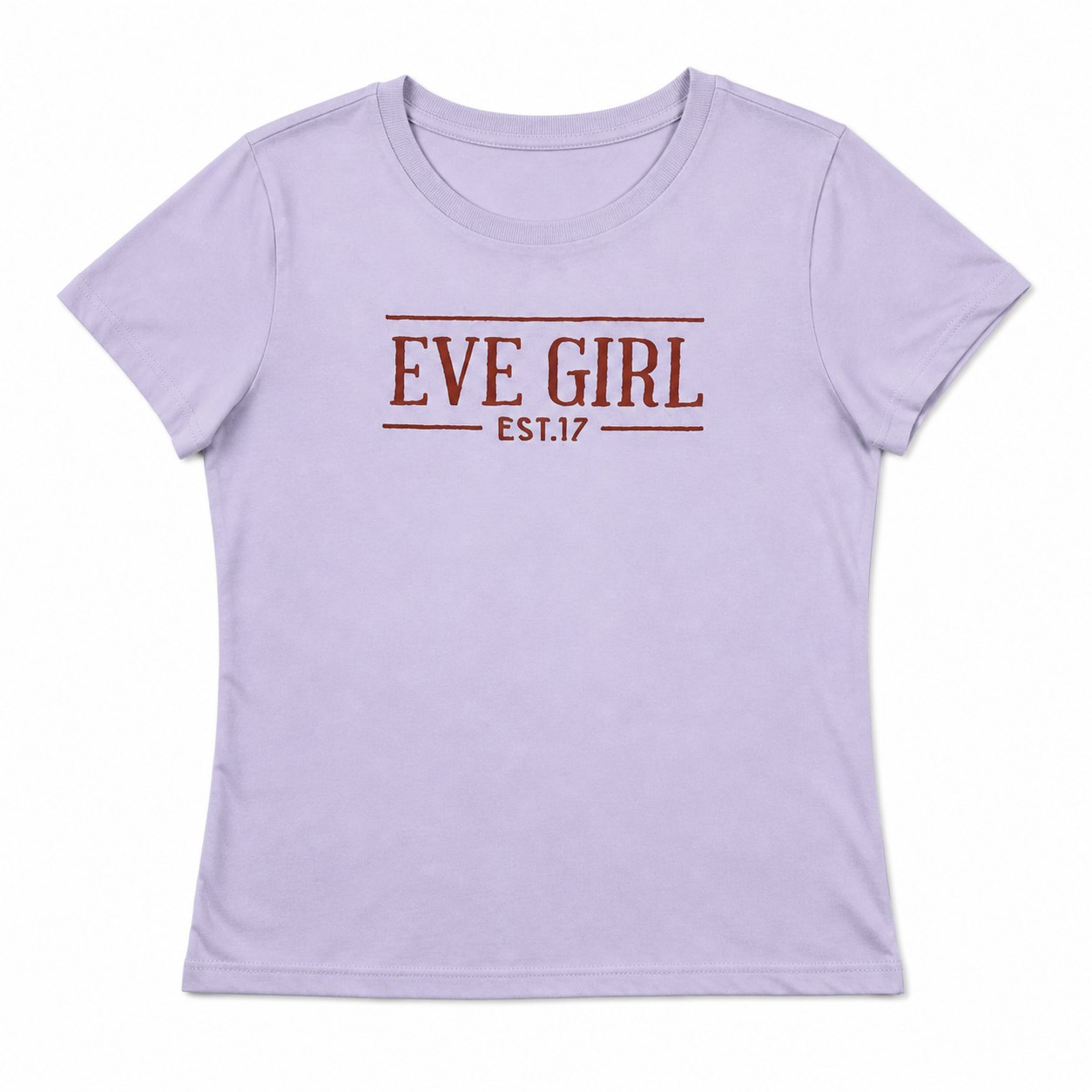 Lilac Logo Tee, style RZN-26-10, front view