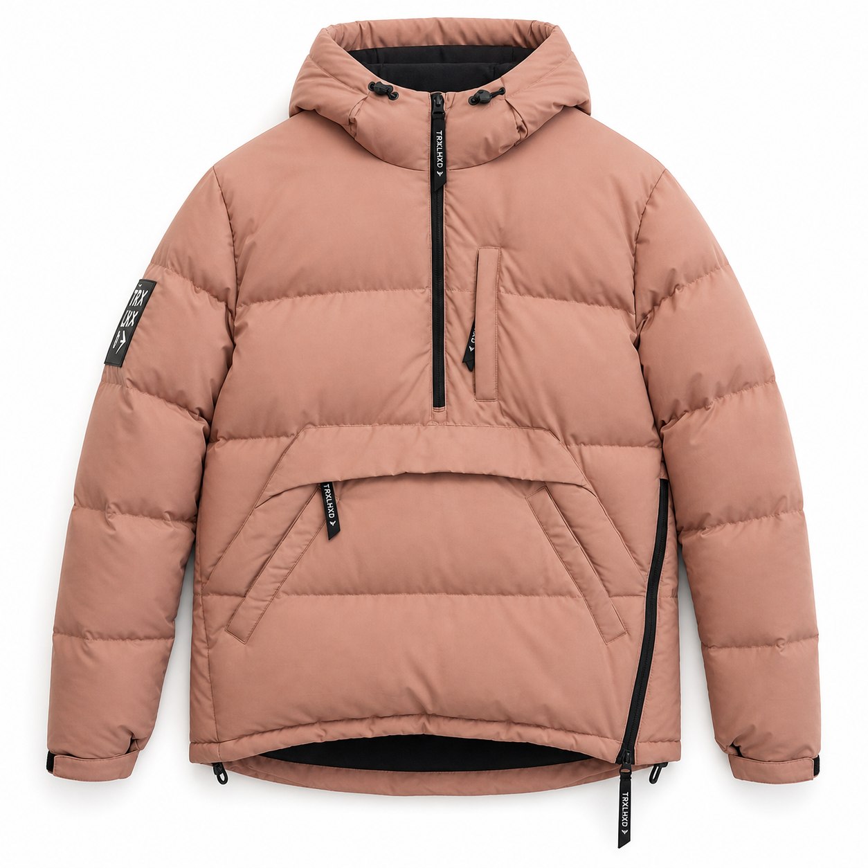 Hooded Puffer Anorak, style RZN-26-12, front view