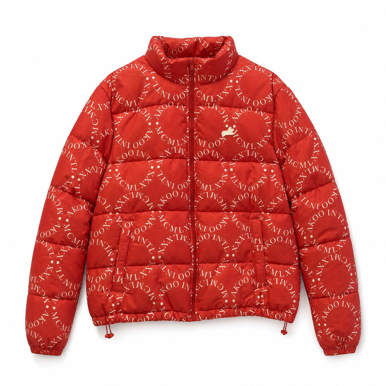 Printed Puffer Jacket, style RZN-26-15, front view