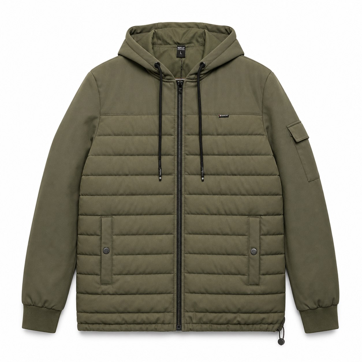 Hybrid Quilted Hoodie, style RZN-26-17, front view