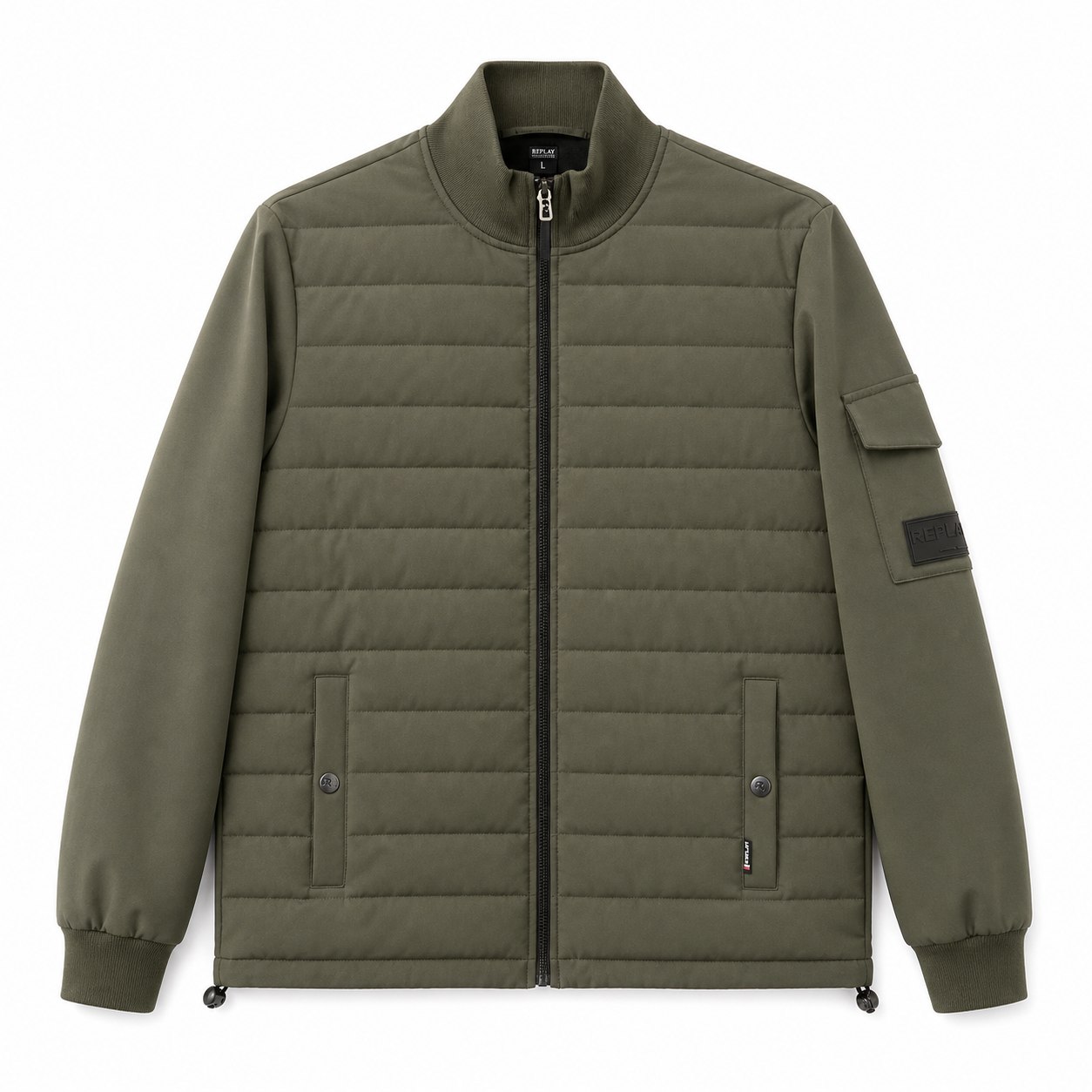 Hybrid Quilted Bomber, style RZN-26-18, front view