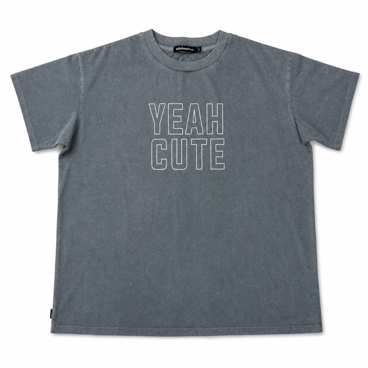 Washed Typographic Tee, style RZN-26-38, front view